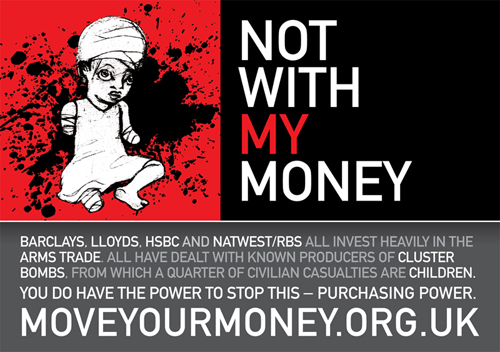 Move your money from banks who fund cluster bomb producers